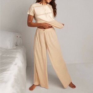 Lunya wide leg linen pant